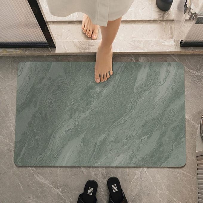 Eenvoudige Diatomeeënaarde Verdikte Kussen Absorberende Mat Badkamermat Sneldrogend High-end Badkamermat Antislip 45 * 70CM