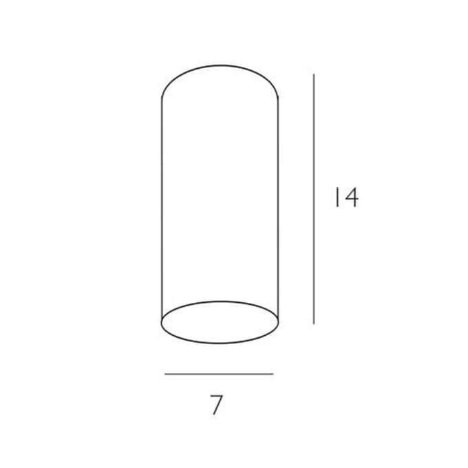 Casablanca Tube plafondlamp, Ø 7 cm, E14 fitting
