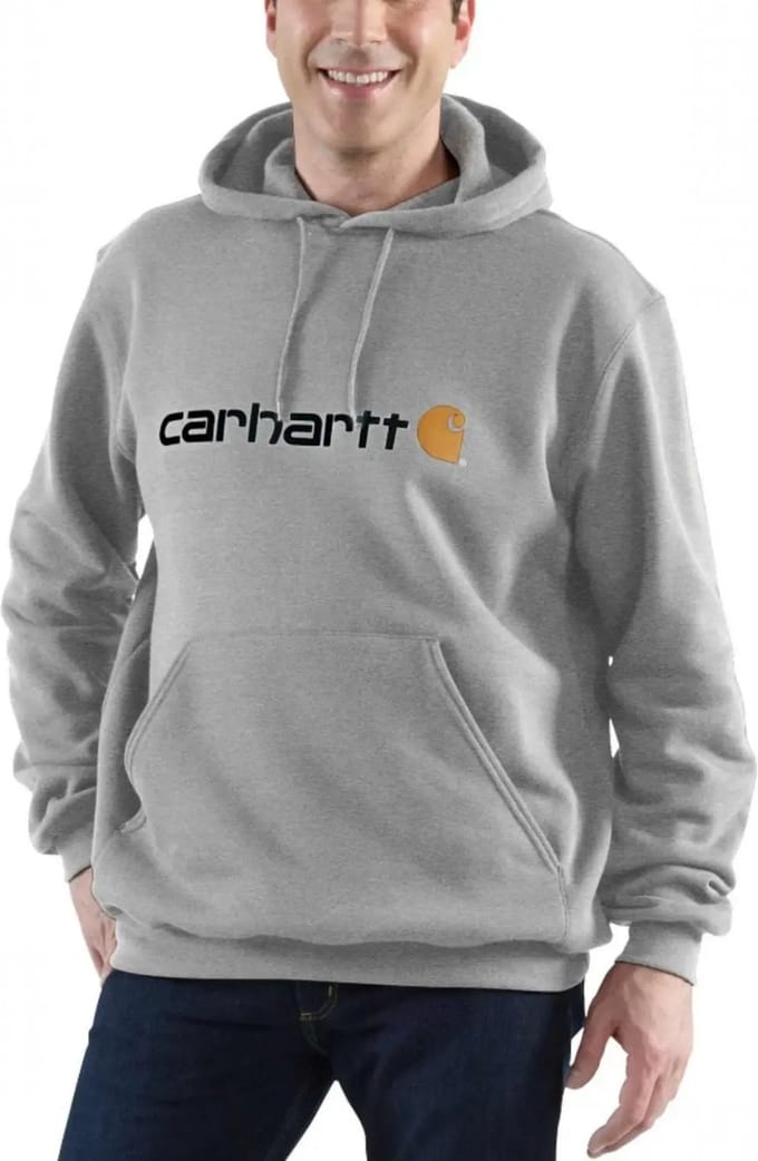 Carhartt Loose Fit Logo Graphic Sweatshirt-Lichtgrijs-M