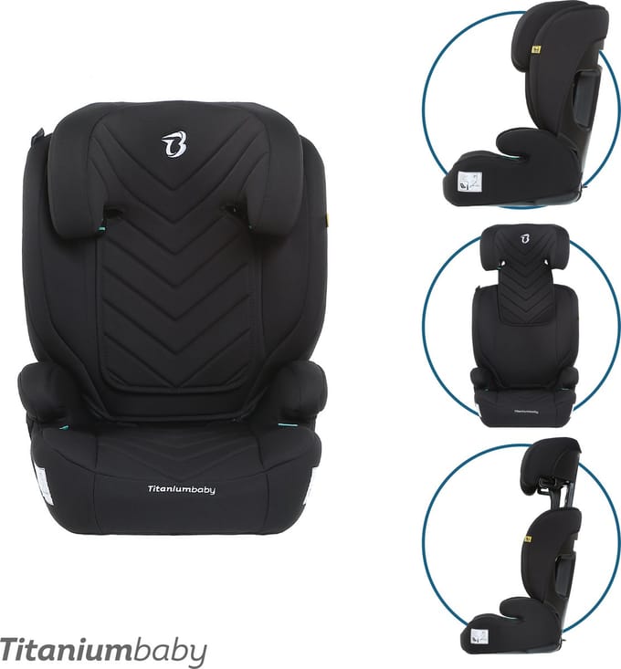 Titaniumbaby Autostoel Vidar i-size (R129) - Zwart