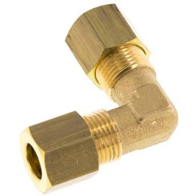 8mm Messing L-Knelfitting 90 graden 135 Bar DIN EN 1254-2