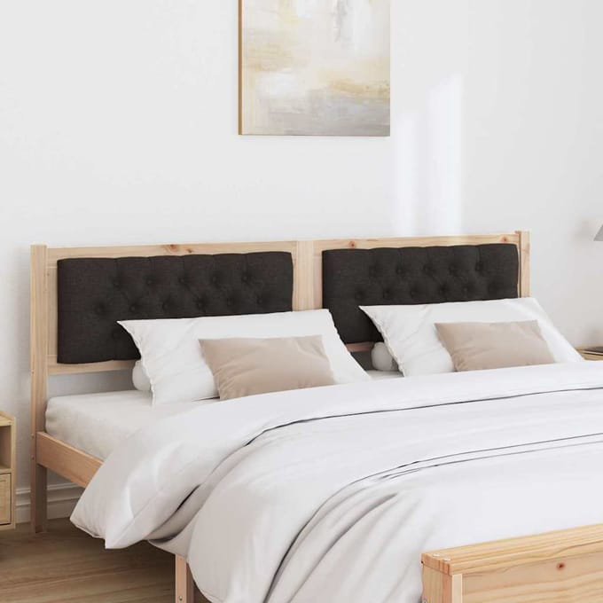 vidaXL - Hoofdbord - Anders - Bruin - en - zwart - 180 - cm - Massief - grenenhout