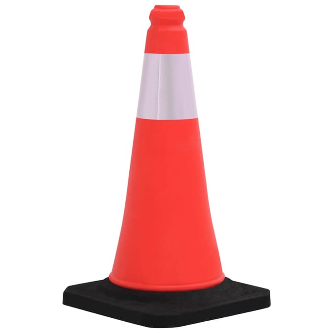 vidaXL - Verkeerskegels - met - zware - basis - 10 - st - reflecterend - 50 - cm