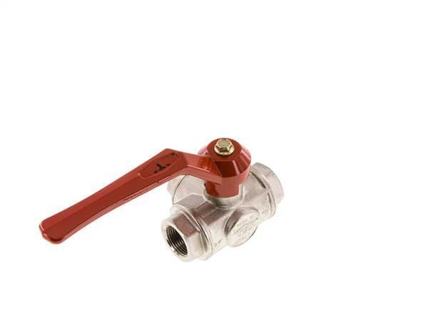 G3/4'' 3-Weg T-boring Kogelkraan Messing PTFE/NBR 50 bar - BL3BM - BL3BMT-034