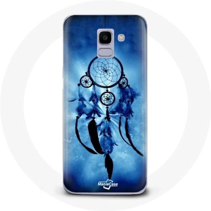 Coque - Samsung - Galaxy J6 2018 - Attrape rêve - Souple - Protection synthétique bleu