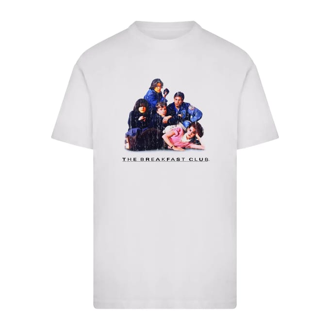 Merchcode The Breakfast Club - Poster Heren Tshirt - M - Wit