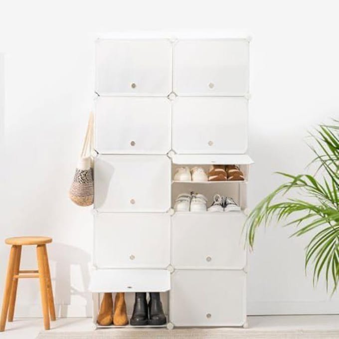 Etagère modulable - INNOVAGOODS - Blanc - 8 modules - Mélamine - Contemporain - Design blanc