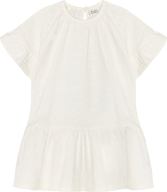 Noppies Jurk Dress SS midi - Egret - Maat 128
