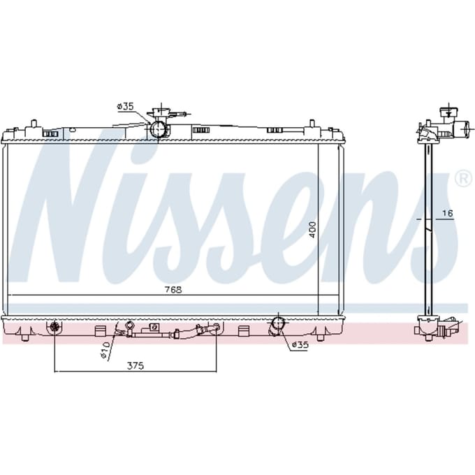 Radiator, motorkoeling NISSENS 646906