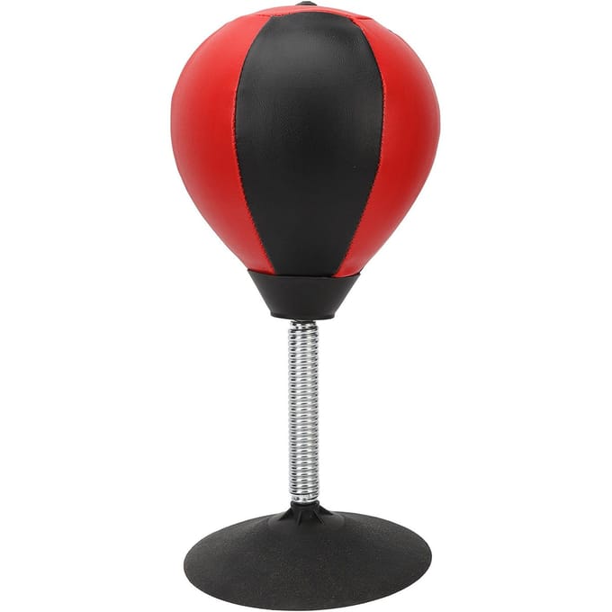 Desktop Bokszak Stress Buster Indoor Boksuitrusting Tafel Bokszak met Grote Zuignap black