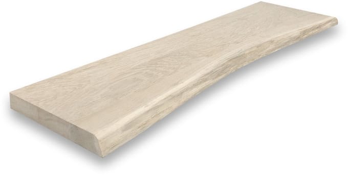 Eiken plank 150 x 20 cm boomstam - Boomstam plank - Massief eiken plank boomstam - Eiken plank
