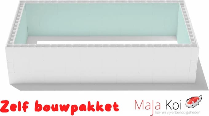 Zelfbouwpakket zwembad van high density polystyreen blokken - 10,00 x 5,00 x 1,50m
