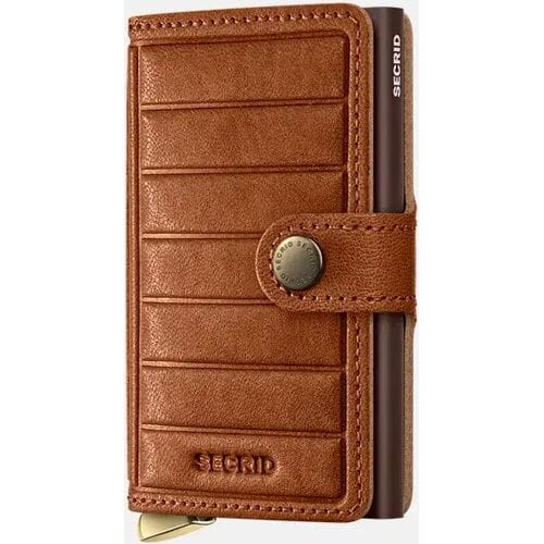 Secrid Premium Miniwallet Emboss Lines pasjeshouder cognac