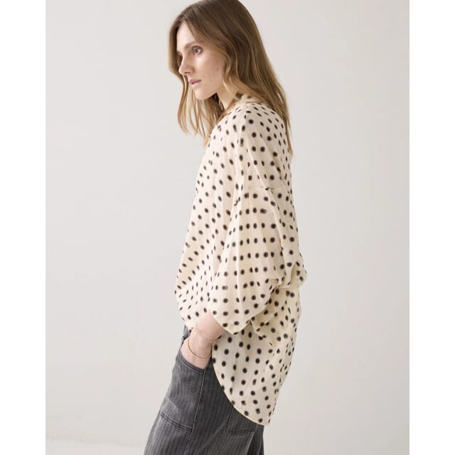 Summum 2s-12390 122 blouse blury dots ivory