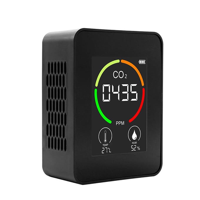 Multifunctioneel 3in1 CO2-temperatuur-vochtigheidsbewakingsapparaat Thuis Digitale huishoudelijke luchtkwaliteit wit