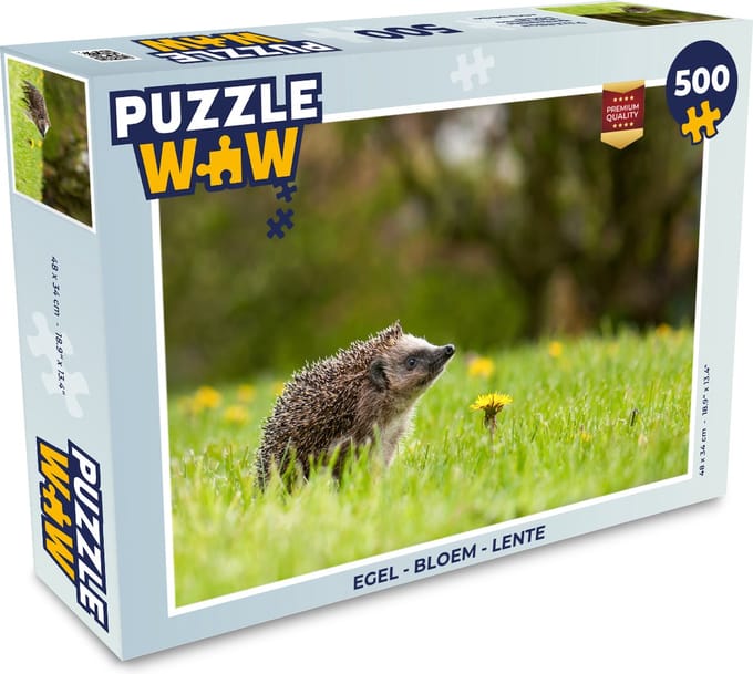 Puzzel Egel - Bloem - Lente - Legpuzzel - Puzzel 500 stukjes