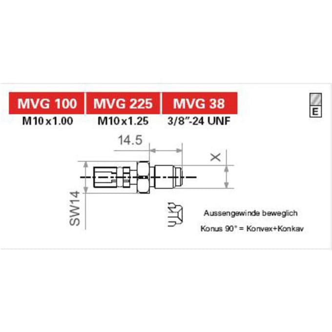 Remslangeinde TRW MVG38E