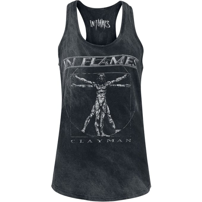 In Flames Clayman Vitruvian Dames Top - zwart - 3XL