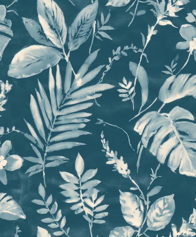 Eden bladeren blauw - L98901