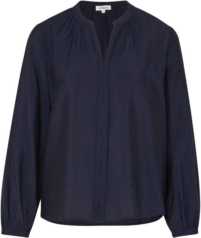 Vloeiende Viscose Blouse met Plissé en All-Over Print Dames s.Oliver