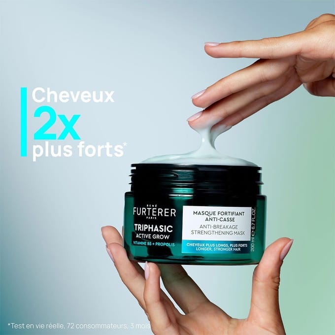 René Furterer Triphasic Active Grow | Versterkend masker tegen haarbreuk Langer en Sterker haar 200 Crème