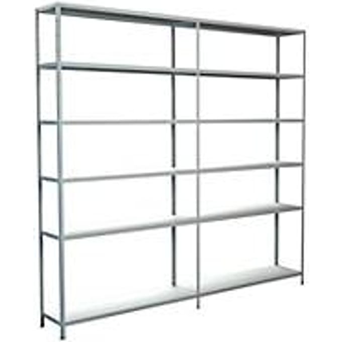 Legborden zonder grendels, H 2300 x B 2400 x D 350 mm, wit