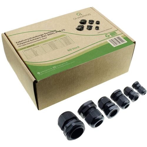 Quadrios 2009CA105 Wartel assortiment Deksel zwart (RAL 9005) PA66 Zwart (RAL 9005) 1 set(s)