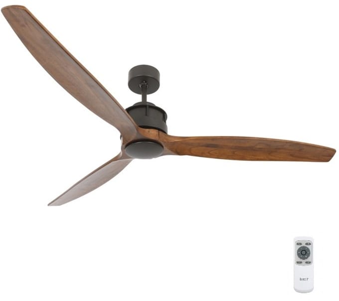 Plafondventilator Akmani Brons - Walnoot Ø 142cm