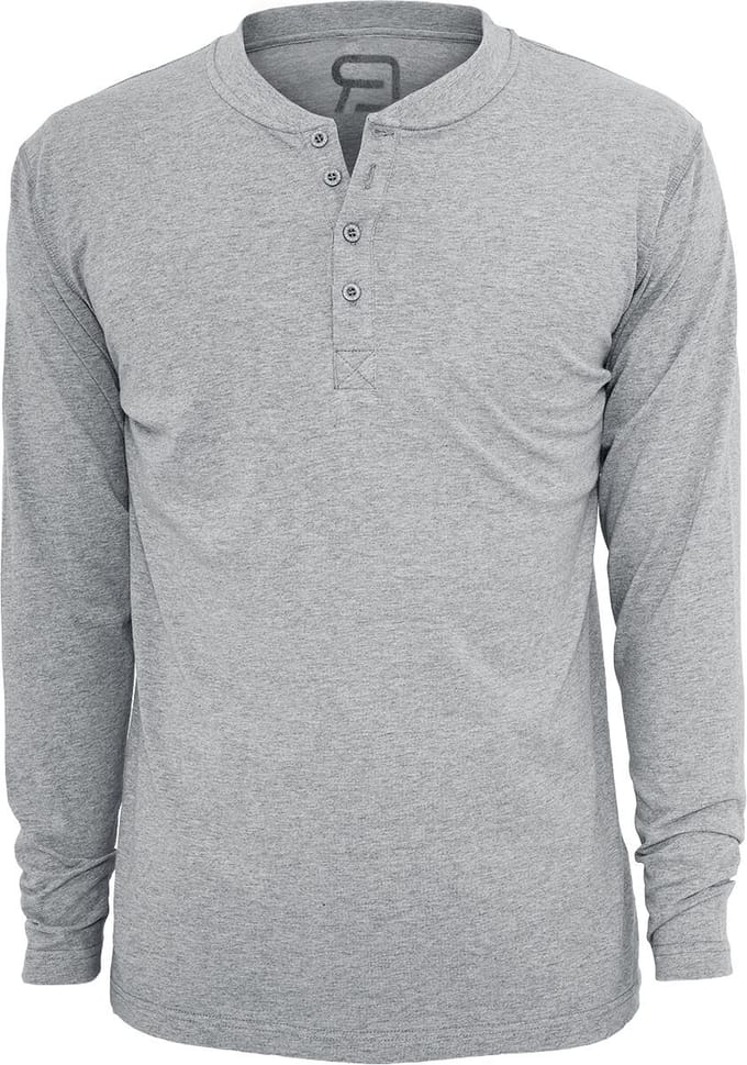 R.E.D. Rock-Engineered Design Lichtgrijs basic shirt met lange mouwen en hoofdband - Heren - 5XL