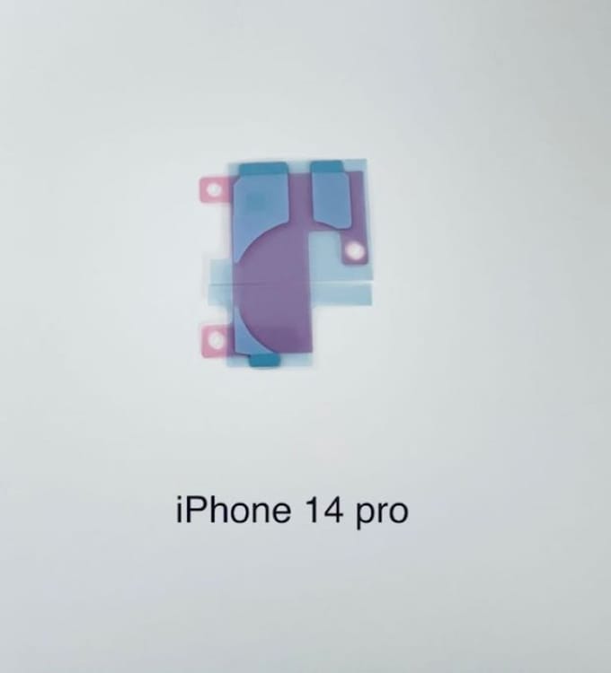 iPhone 14 pro batterij sticker / Adhesive - Originele Pasvorm.