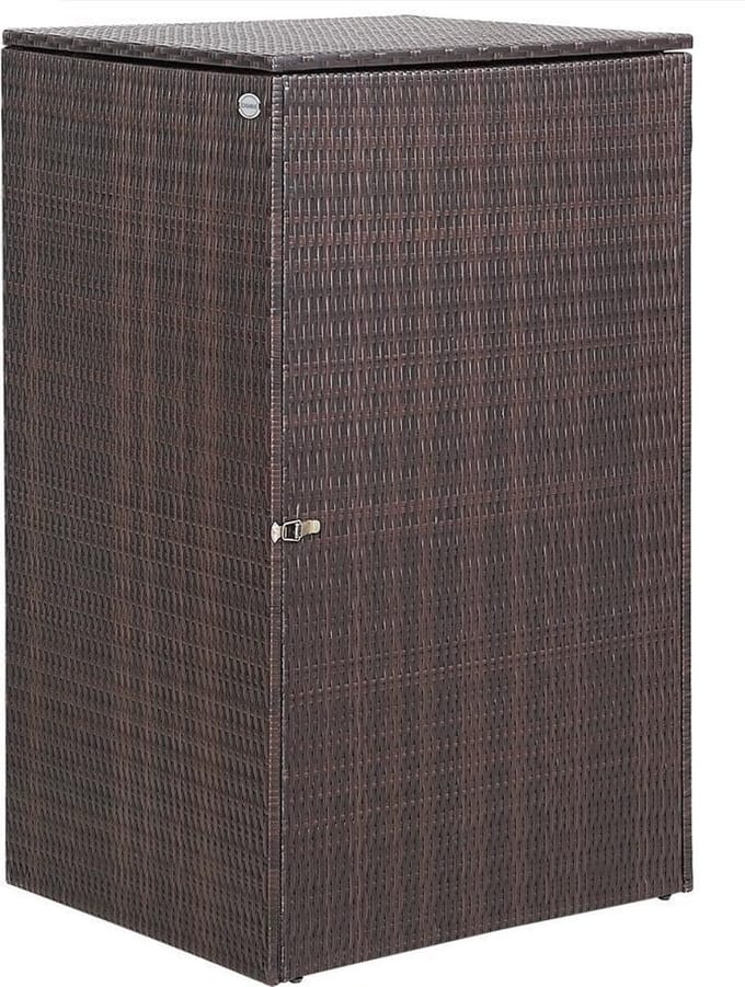 Casaria Containerberging -Polyrotan 115x80x65cm Deksel Slot 240l - Bruin