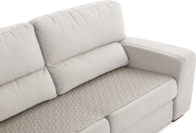 Geo Banktopper - 200cm breed - Linnen - Antislip