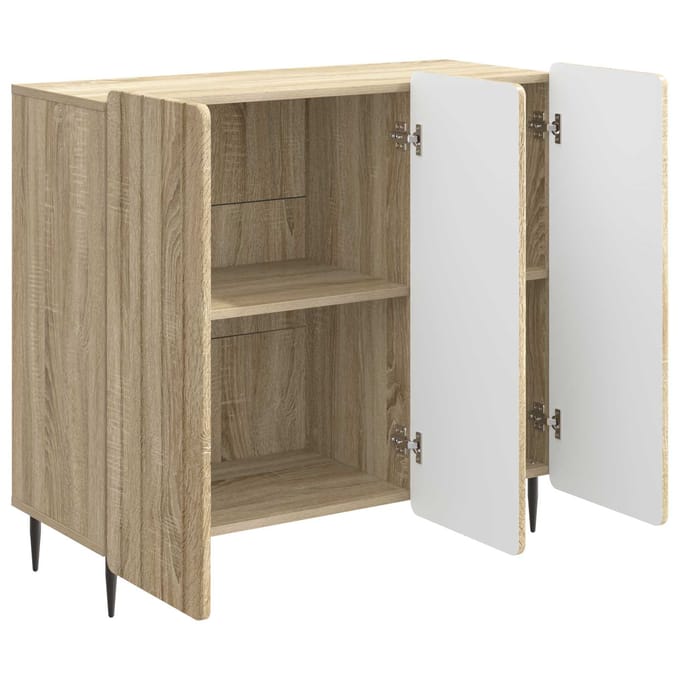 vidaXL - Dressoir - Sonoma - Eiken - 89 - x - 34,5 - x - 82 - cm - Bewerkt - hout