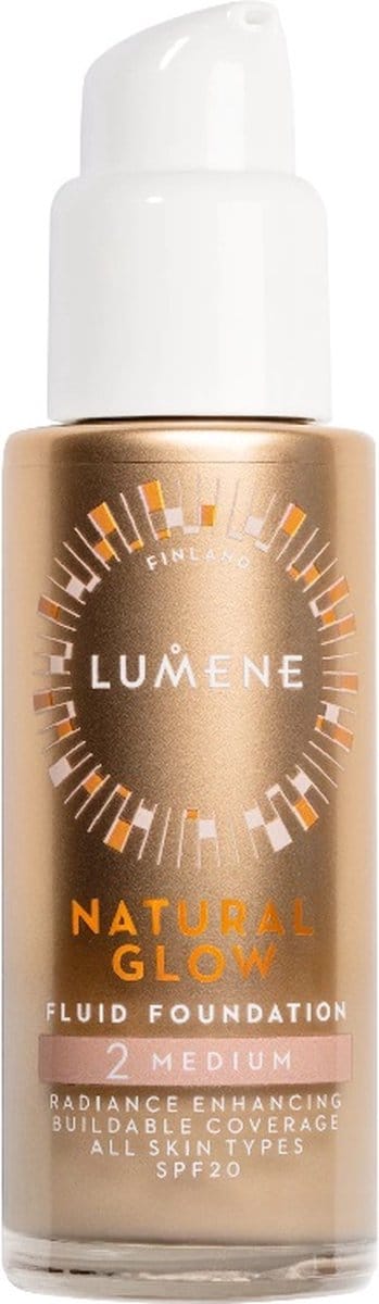Natural Glow Fluid Foundation SPF20 verhelderende en egaliserende foundation 2 Medium 30ml