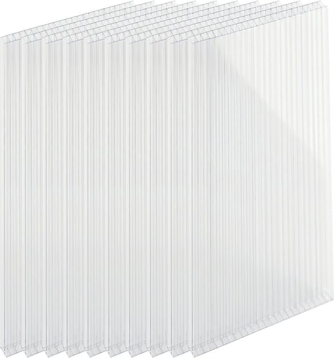 Polycarbonaat platen - set van 10 - 4 mm - 121 x 60,5 cm