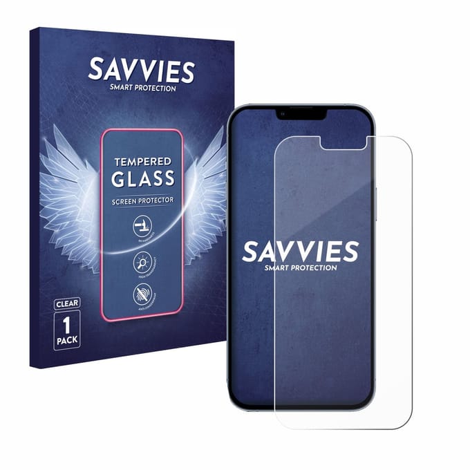 Savvies - Glas Screenprotector voor Apple iPhone 13 Pro Max - Gehard Beschermglas 9H