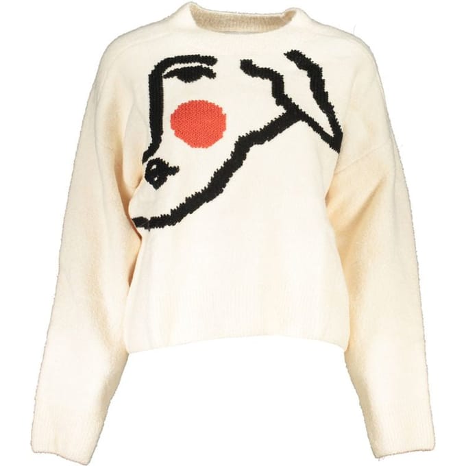 Desigual Bianco Akriek Vrouwen Sweater