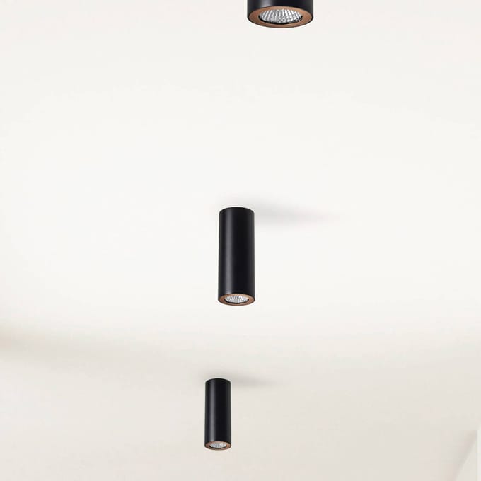 LEDS-C4 Pipe plafondspot 1-lamp zwart-goud