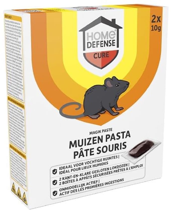 Home Defense muizenpasta Magik Paste met muizenlokdoos (2 stuks) - Effectief Muizenlokdoosje - Met gratis cheatsheet