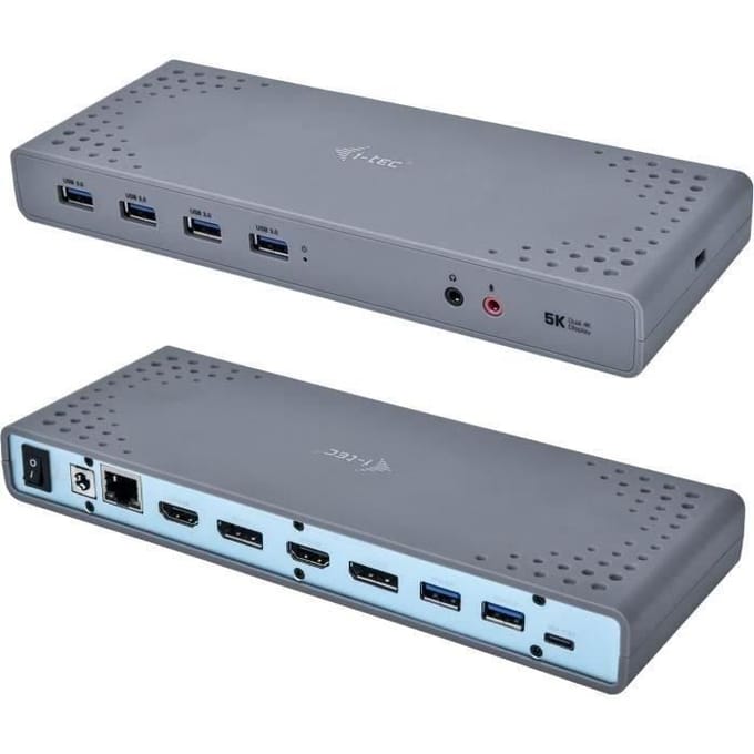 I-Tec USB 3.0 / USB-C / Thunderbolt 3 Dual Display Docking Station: Dubbele beeldscherm docking station met USB 3.0, USB-C en Thunderbolt 3