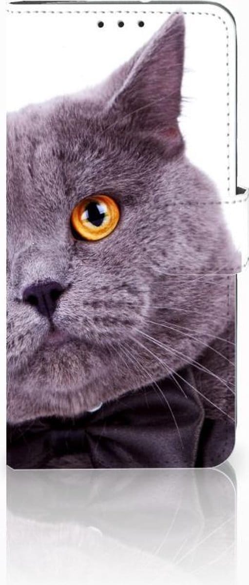 Motorola Moto G7 Power Telefoonhoesje met Pasjes Kat