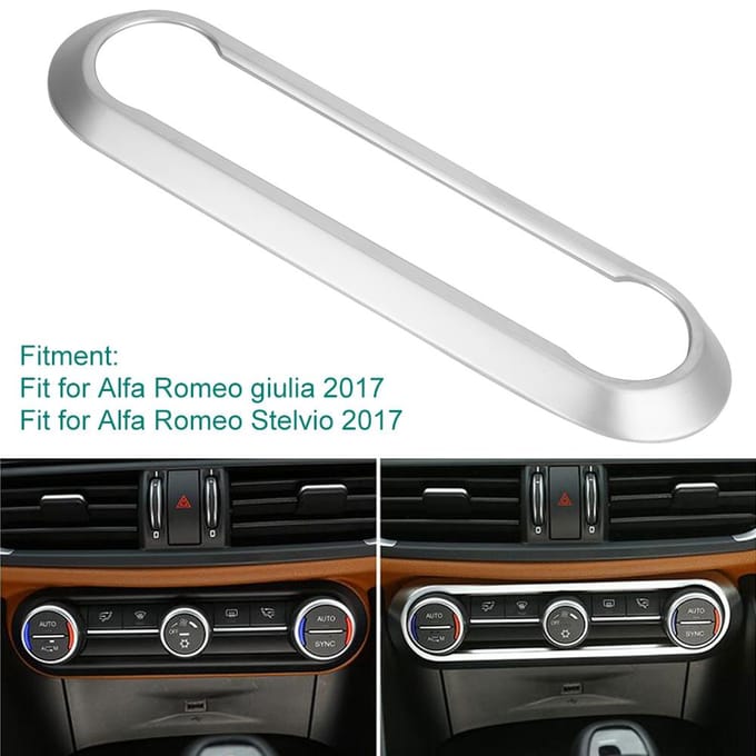 Midden Airconditioning Verstelkader Sierstickers Geschikt voor Alfa Romeo giulia 2017 white
