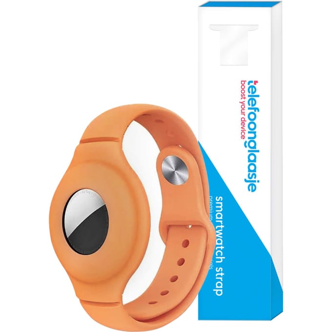 Apple Airtag siliconen polsband - Oranje