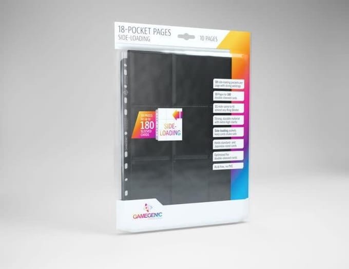 Gamegenic - Sideloading 18-Pocket Pages Display Black