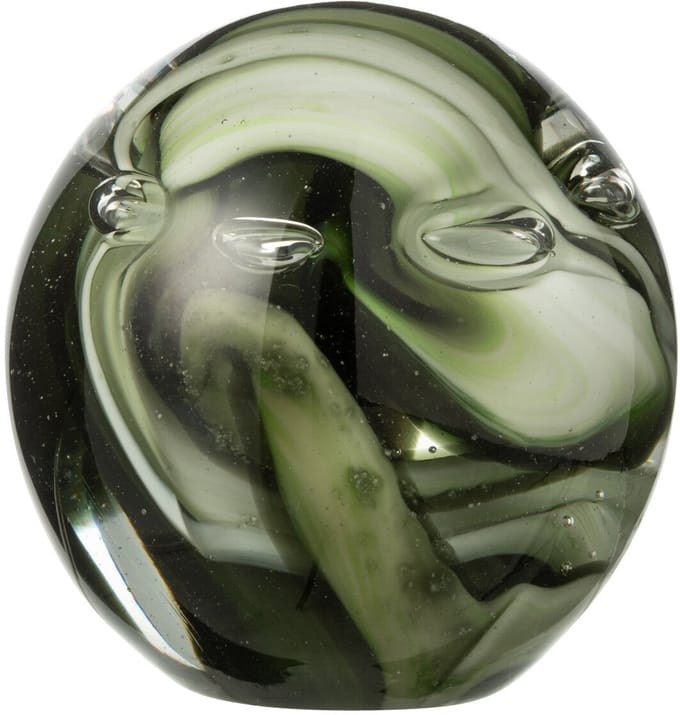 J-Line presse-papier Tornado Rond - glas - transparant/bruin - small