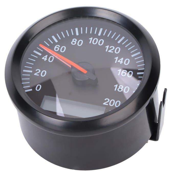 Jauge de vitesse 85 mm Compteur kilométrique numérique rétroéclairé coloré pour véhicules 12V 24V Voiture Moto Bateau gray