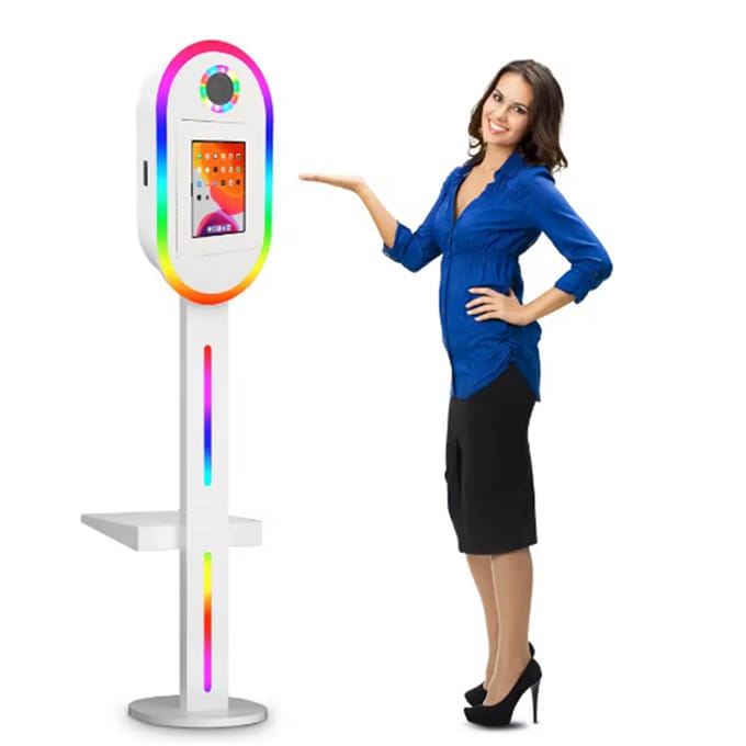 DSLR iPad 10.9/12.9/11 Fotobooth Behuizing met Ovale Stand en Booth, Inclusief Flightcase