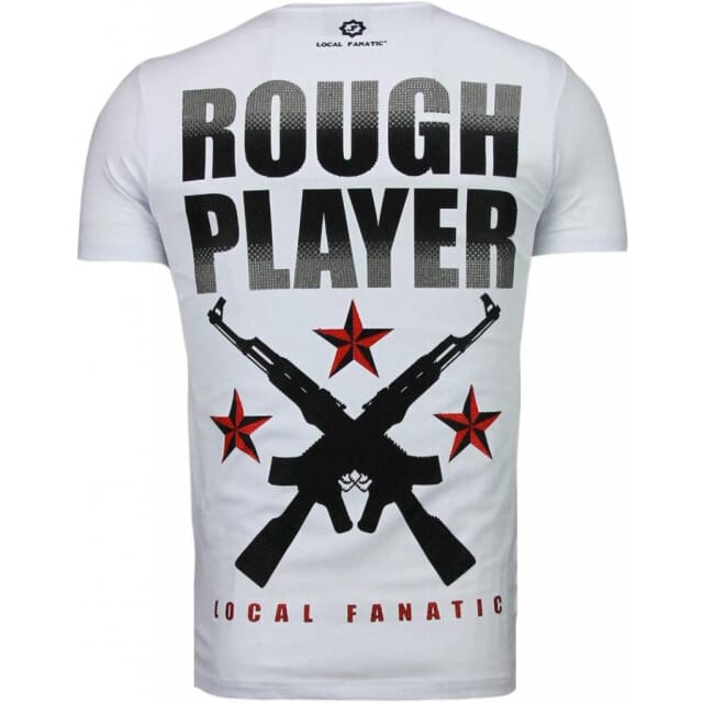 Local Fanatic Rough player skull rhinestone t-shirt