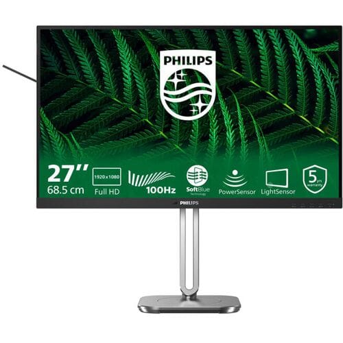 Philips 27B2G5200 LCD-monitor Energielabel B (A - G) 68.6 cm (27 inch) 1920 x 1080 Pixel 16:9 4 ms DisplayPort, HDMI IPS LED
