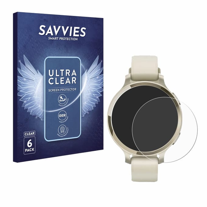 Savvies - Screenprotector voor Garmin Lily 2 Active - Folie Beschermfolie transparant 6 Stuks